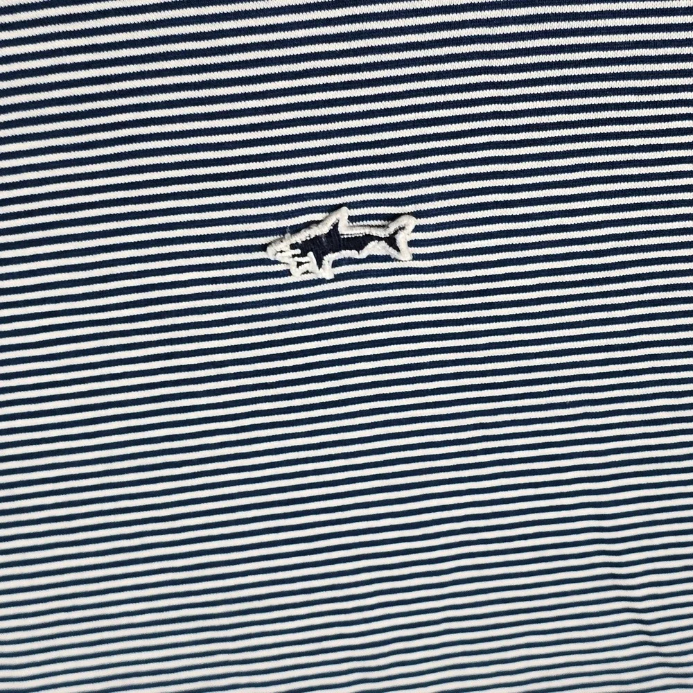 Paul & Shark T-Shirt Men's XL White Blue‎ Striped Long Sleeve Crew Neck Pullover